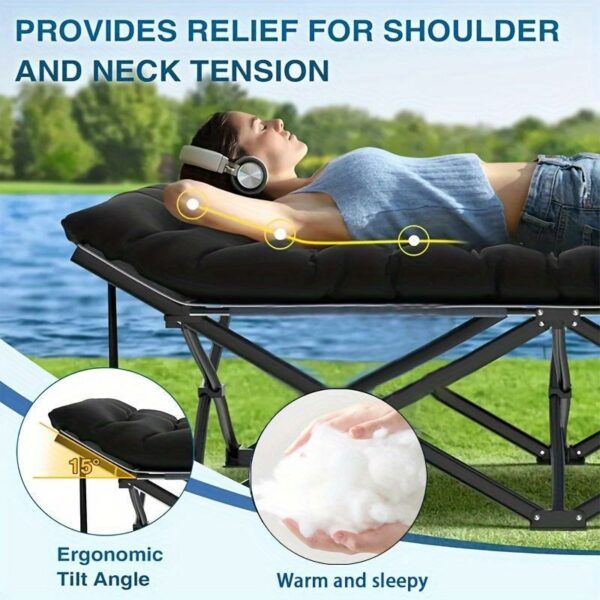 Heavy Duty Foldable Camp Cot With Storage Bag