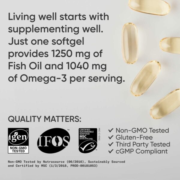 Triple Strength Omega 3 Fish Oil Supplement