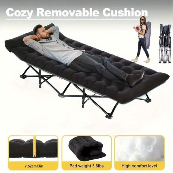 Heavy Duty Foldable Camp Cot With Storage Bag